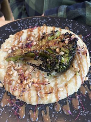 Broccoli steak and mash  at The Bunch of Grapes in Pontypridd
