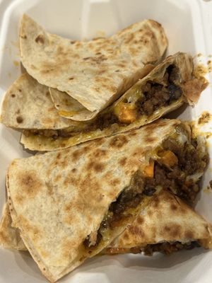 Vegan quesadilla from the Mexican spot  at JACX&CO in Long Island City