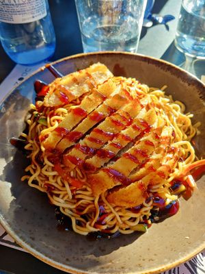 Yakisoba de corral at UDON - Splau in Barcelona