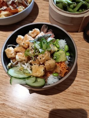 Tofu sushi bowl at Ditto in Te Anau