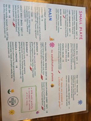 Menu at Norah - Belmont in Portland