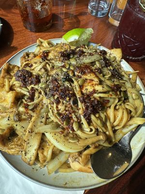 5 mushroom masala linguine with tofu  at Norah - Belmont in Portland