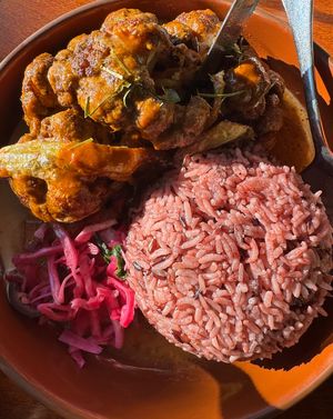 Cauliflower curry —recommended! #Veganuary at Norah - Belmont in Portland