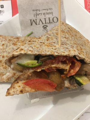 Vegan piadina at Otivm Bar in Padua