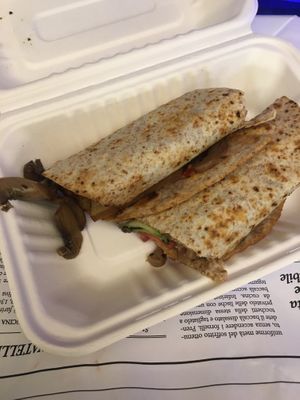 Takeaway seitan piadina at Otivm Bar in Padua