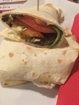 Vegan piadina at Otivm Bar in Padua