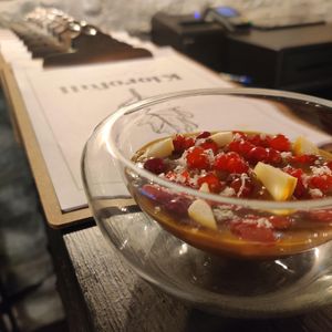 fruit custard at Klorofüll in Tallinn