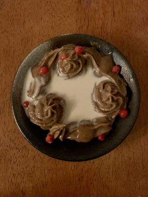 Authentic Estonian dessert, very interesting bread-pudding. An absolute treat!  at Klorofüll in Tallinn