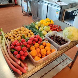 Fresh produce from farmers market Keskturg at Klorofüll in Tallinn