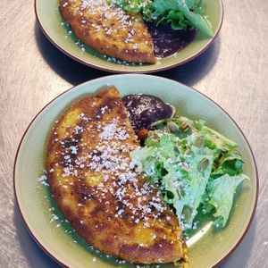 Stuffed cornbread at Klorofüll in Tallinn