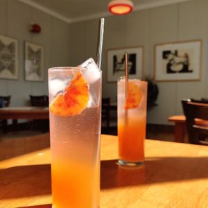 Grapefruit, rhubarb and hibiscus lemonade at Klorofüll in Tallinn