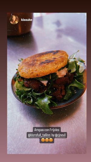 Argentinian arepa at Klorofüll in Tallinn