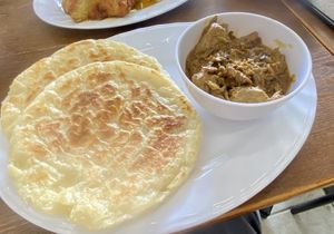 Roti Paratha with beef rendang   at Vegelicious in Cheltenham