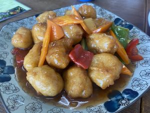 sweet n sour "pork"  at Vegelicious in Cheltenham