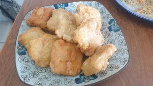 Salt and pepper tofu no chilli at Vegelicious in Cheltenham