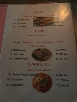   at Green Restaurant in Vang Vieng