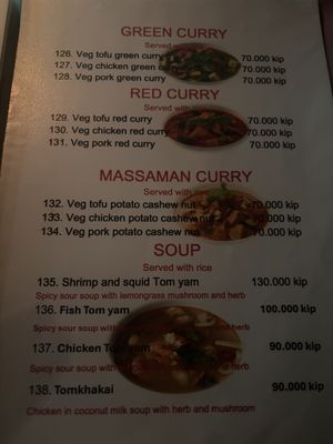   at Green Restaurant in Vang Vieng