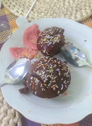 vegan muffin at Restaurante Diverso Trinitario in Trinidad