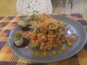 Revuelto vegano de garbanzo at Restaurante Diverso Trinitario in Trinidad