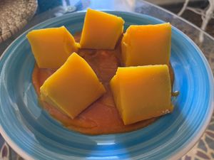 Roasted pumpkin at Restaurante Diverso Trinitario in Trinidad