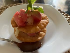 A guava dessert which was pretty good at Restaurante Diverso Trinitario in Trinidad