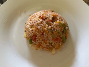 Rice with vegetables at Restaurante Diverso Trinitario in Trinidad