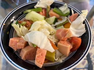 Fruit and veg ceviche at Restaurante Diverso Trinitario in Trinidad