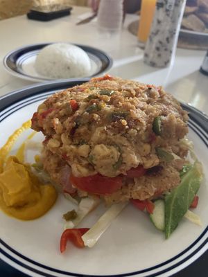 Vegan chickpea ”milanese"  at Restaurante Diverso Trinitario in Trinidad
