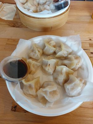 Dumplings with tofu and vegetables at Parnik Chmielna in Warsaw