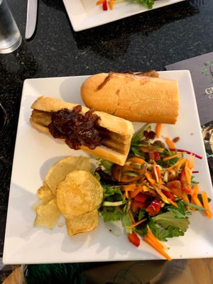 Vegan Sausage Roll at Greens Cafe in Grasmere