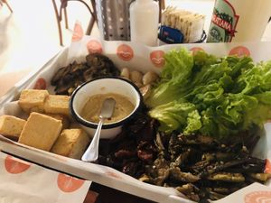 Vegan sharing plate.  at Restaurante Café Paraty in Paraty