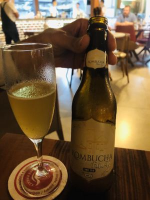 Local kombucha, in 3 flavours.   at Restaurante Café Paraty in Paraty