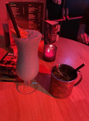 Blue Hawaii (creamy and sweet) and Almere mule (fresh and spicy): both tasty  at Bierfabriek Almere in Almere