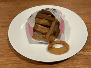 Onion rings   at Odd Burger in Calgary