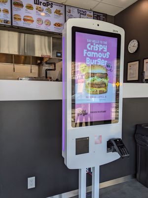 Order kiosk at Odd Burger in Calgary