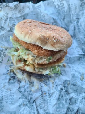 Only a few says left for the crispy chick'Un famous burger at Odd Burger in Calgary