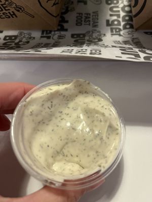 Creamy ranch sauce  at Odd Burger in Calgary