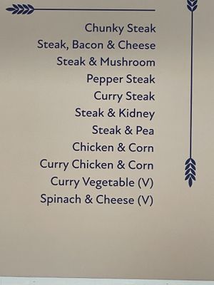 Menu  at Nimmitabel Bakery in Nimmitabel