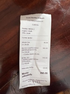 Recipe   at Donki Burritos Sancris in San Cristobal De Las Casas