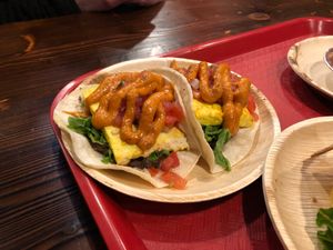 Crispy tofu tacos  (taken December 2022) at Algorithm in Philadelphia