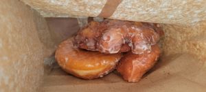 Glazed and an apple fritter at The Local Donut in Scottsdale