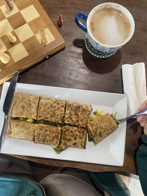   at The Creperie Cafe in Seaside