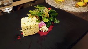 Tofu dish at Cuculia in Florence