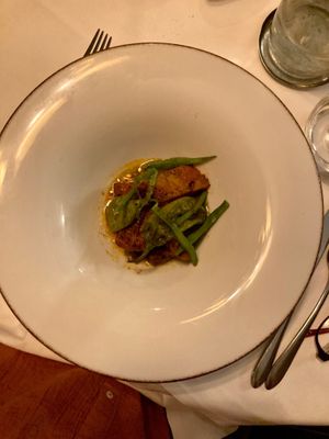 Seitan with a curry sauce at Cuculia in Florence