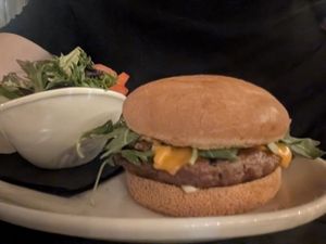 Beyond burger at Secret Sandwich Society in Fayetteville