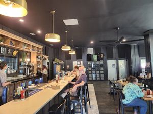 Sat at the bar because it was as busy at 3:30 p.m. at Secret Sandwich Society in Fayetteville