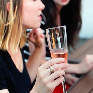 Girls night out on the patio at The Mark Olympia. at The Mark Restaurant in Olympia