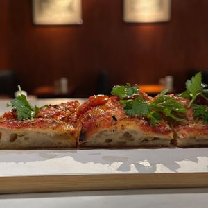 Pizza Rosso , always Vegan. at The Mark Restaurant in Olympia