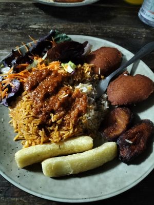 I started eating before I took the photo, it looked prettier when it arrived! at Vola Foods in Brunswick
