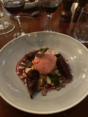 Dessert  at Det Gamle Posthus in Allinge